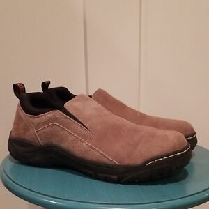 Khombu Men's Suede Slip-On Shoes Khaki Tan Size 9